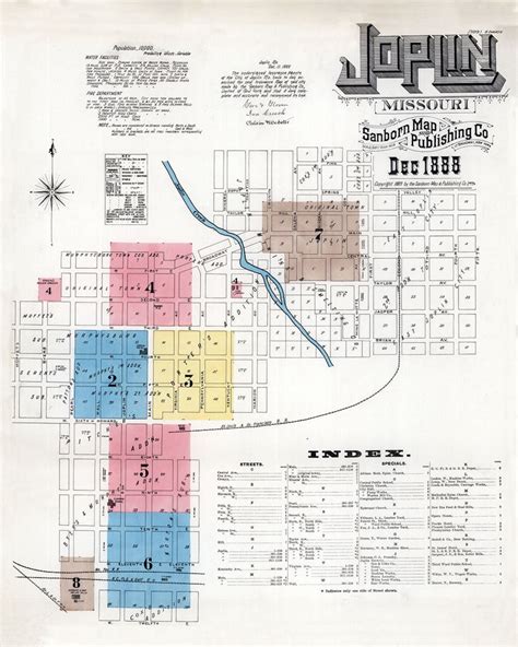 1888 Town Map of Joplin Missouri - Etsy