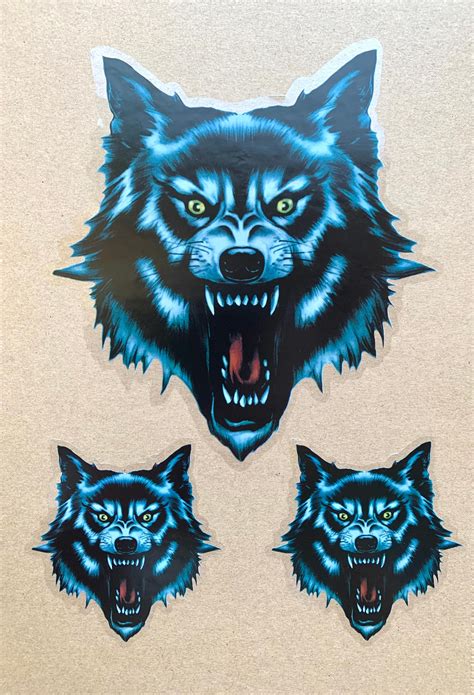 3x Wolf / Wolves waterproof vinyl stickers | Etsy