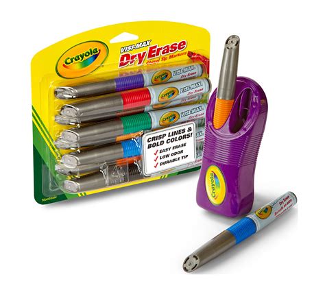 Dry Erase Marker & Magnetic Eraser Set, Visi-Max, 8 colors, Chisel Tips, Magnetic Eraser, Great ...