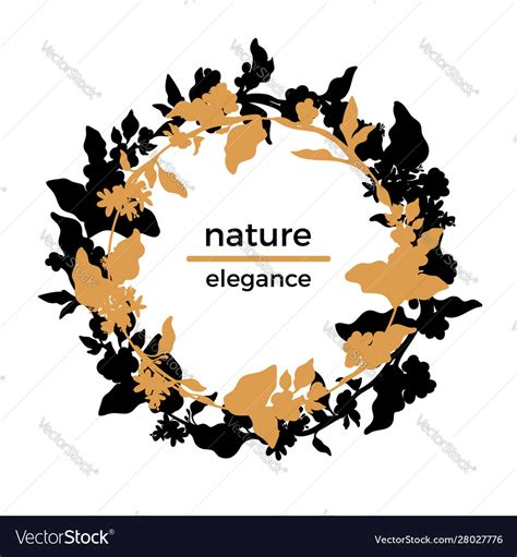 Template nature circle 2 Royalty Free Vector Image