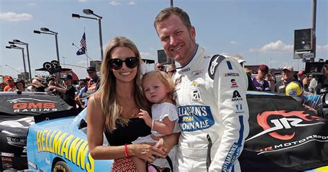 Dale Earnhardt Jr. returns to racetrack with wife and daughter by his ...