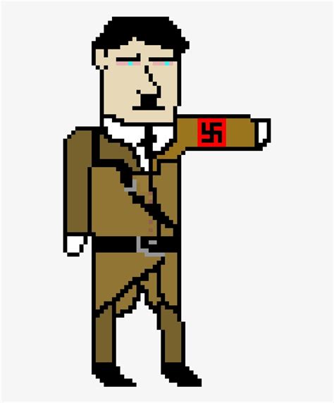 Hitler Pixel Art Grid