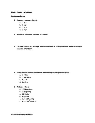 Unit Conversion Between Prefixes Worksheets and Answers | Teaching ...