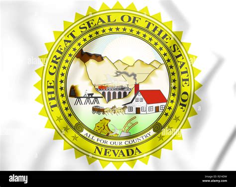 3D State Seal of Nevada, USA. 3D Illustration Stock Photo - Alamy