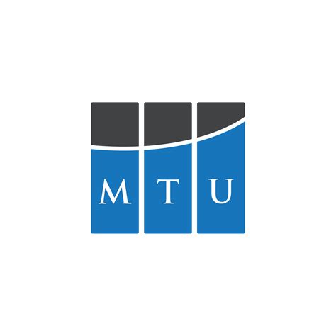 MTU letter logo design on WHITE background. MTU creative initials letter logo concept. MTU ...