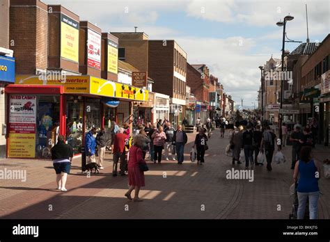 people shopping in the pedestrianised Rhyl town centre, North Wales Stock Photo: 29320720 - Alamy