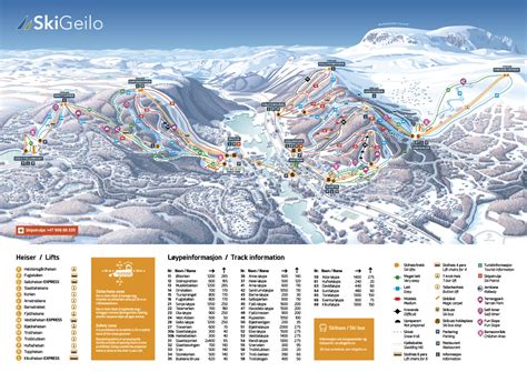 Geilo Trail Map • Piste Map • Panoramic Mountain Map