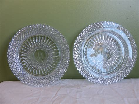 Heavy Cut Glass Crystal Plates/Dishes-Set of 2- Commemerative-1970-Dessert-Salad – Haute Juice