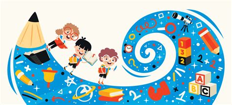 Education Concept With Cartoon Character 11116267 Vector Art at Vecteezy