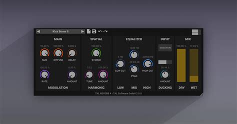 TAL Software updates TAL-Reverb-4 free plate reverb plugin to v3.0.0