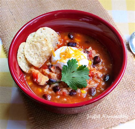 Chicken, Black Bean & Salsa Soup - Joyful Homemaking