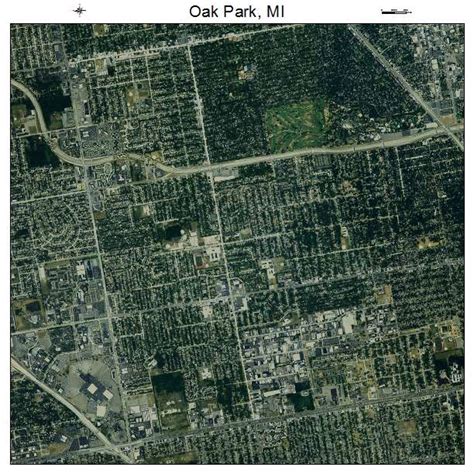 Aerial Photography Map of Oak Park, MI Michigan