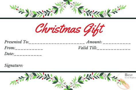 Gift Voucher Template Free Download : Certificate Gift Template Print ...