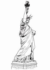 Coloriage  Statue De La Liberté Coloriages à Imprimer Gratuits sketch template
