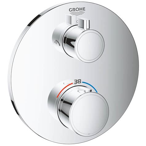 Grohe Grohtherm Thermostatic Chrome Shower Mixer For 2 Outlets With ...