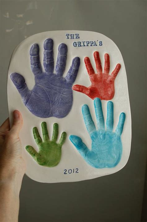 Items similar to Hand prints of the family with four hands and includes ...