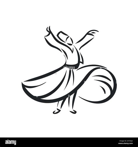 Turkey sufi dervish drawing Stock Vector Images - Alamy