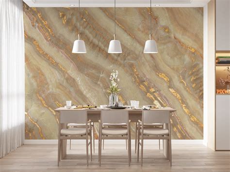 Brown and Gold Marble Wallpaper Wall Mural Peel and Stick - Etsy