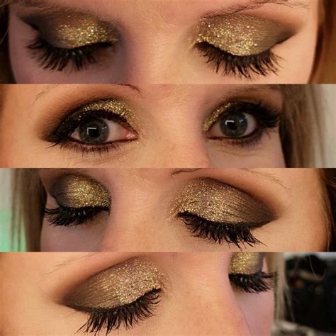 Gold glitter & smokey eye look, perfect for a night out. By kaylouise ...