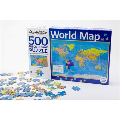 Puzzlebilities World Map 500-Piece Jigsaw – CuriousUniverse