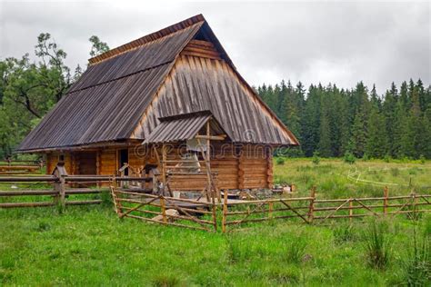 Traditional Wooden House Architecture in Zakopane Stock Image - Image ...