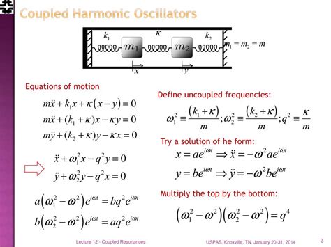 PPT - Coupled Oscillations PowerPoint Presentation, free download - ID:2245933