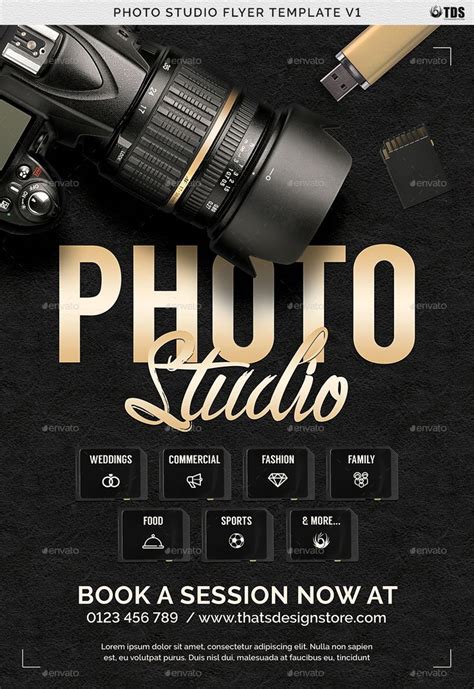 Photo Studio Flyer Template V1 | Photography flyer, Photographer flyers, Graphic design flyer