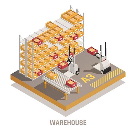 Warehouse Automation Isometric Element 3295217 Vector Art at Vecteezy