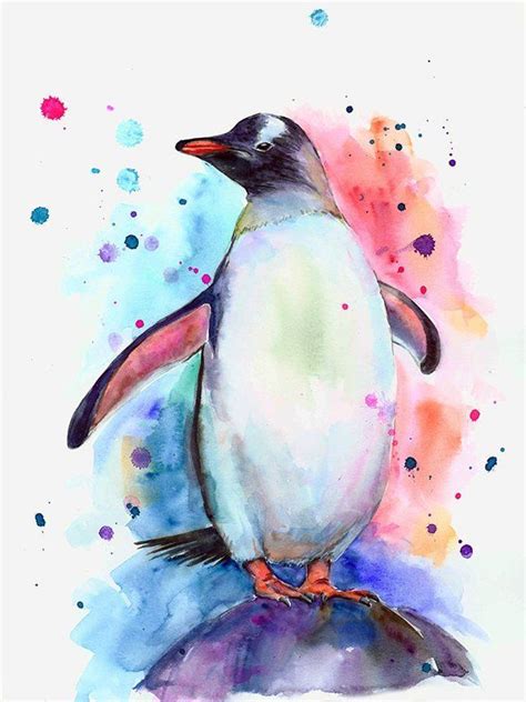 Penguin tattoo - favland.org | Illustration pingouin, Animaux d'aquarelle, Art coloré