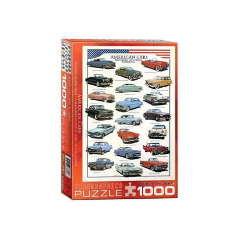 EurographicsPuzzles - American Cars of the Fifties - jigsaw puzzle - 1000 pieces - Walmart.com ...