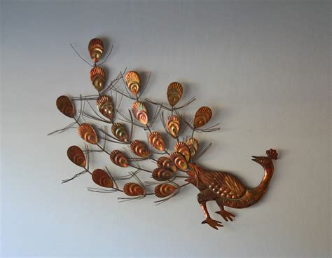 vintage peacock wall decor by ModishVintage on Etsy