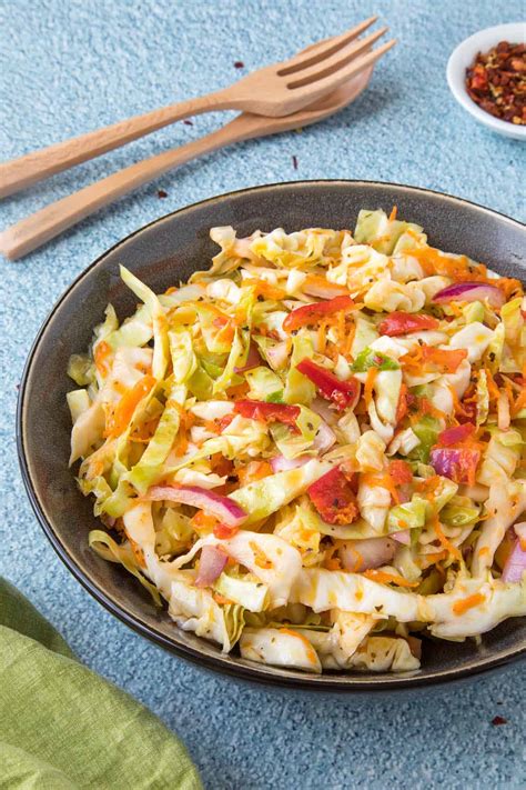 Vinegar Coleslaw Recipe - Sweet and Tangy - Chili Pepper Madness