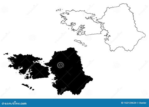 Galway County Council Republic of Ireland, Counties of Ireland Map Vector Illustration, Scribble ...