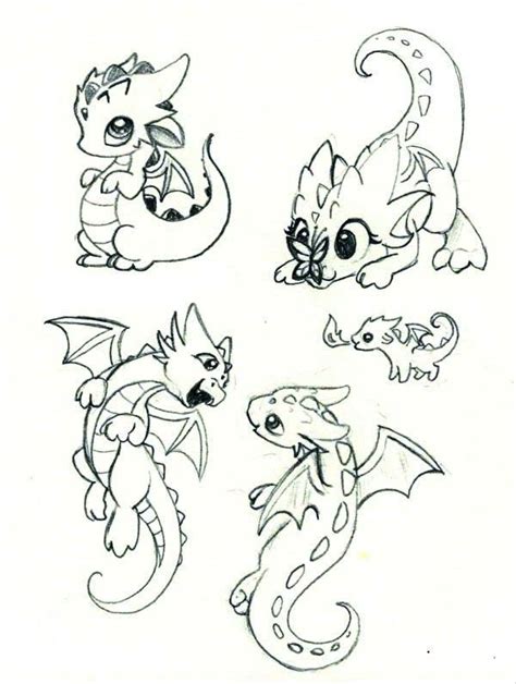 Drawings Of Cute Dragons