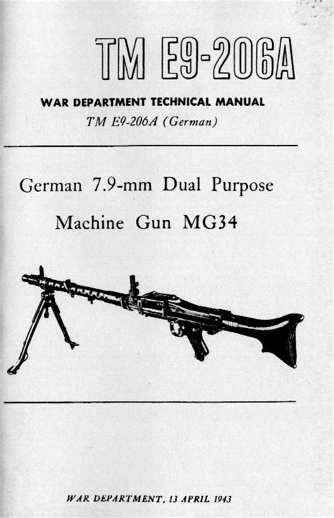 (PDF) Us War Department - Technical Manual - Mg34 Machine Gun (1943) - DOKUMEN.TIPS