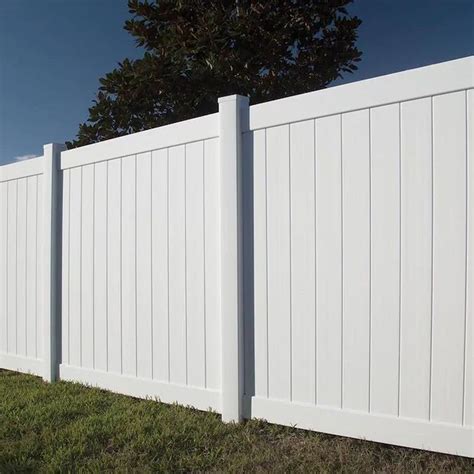 Freedom Ready-to-Assemble Hampton 6-ft H x 6-ft W White Vinyl Flat-Top Fence Panel in the Vinyl ...