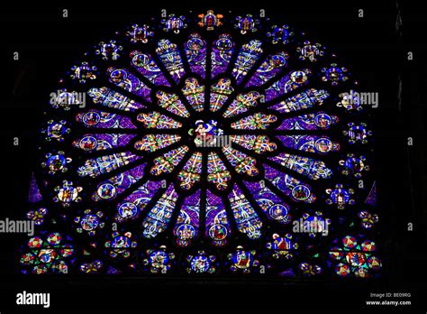 Stained Glass Window, St Denis, Cathedral, Paris, France Stock Photo - Alamy