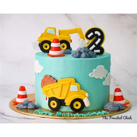 Excavator dump truck construction cake – Artofit