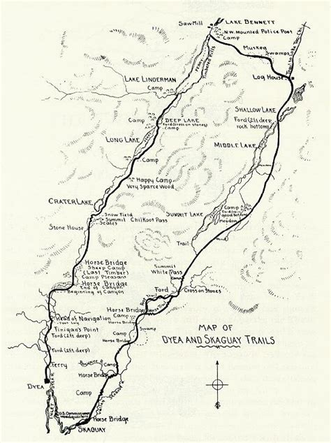 Map of White and Chilkoot Pass Trails