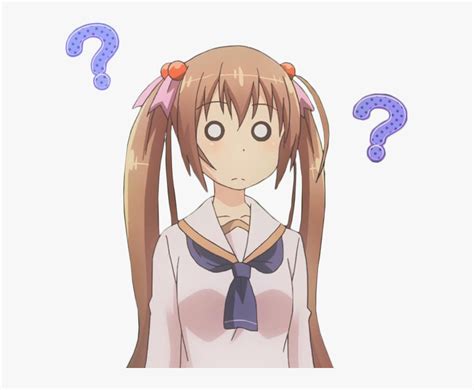 Confused Anime Girl Png, Transparent Png , Transparent Png Image - PNGitem