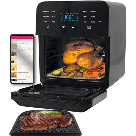 Nuwave Brio 15.5-Quart Large Capacity Air Fryer Oven with Integrated Digital Temperature ...