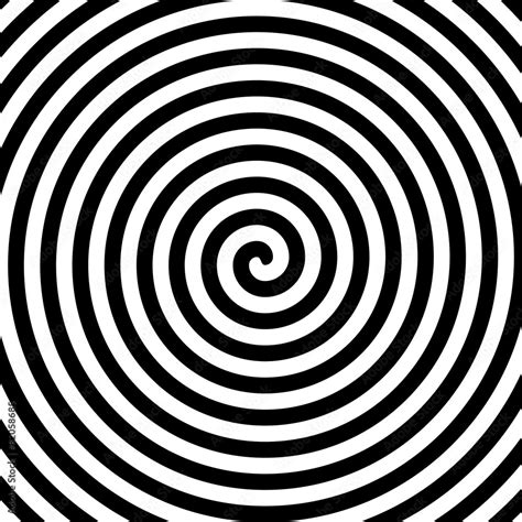 Black and white hypnosis spiral Stock Vector | Adobe Stock