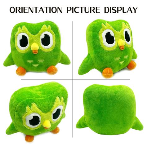 Lovely Green Duolingo Owl Plush Toy Duo Plushie of Duo The Owl Cartoon Anime