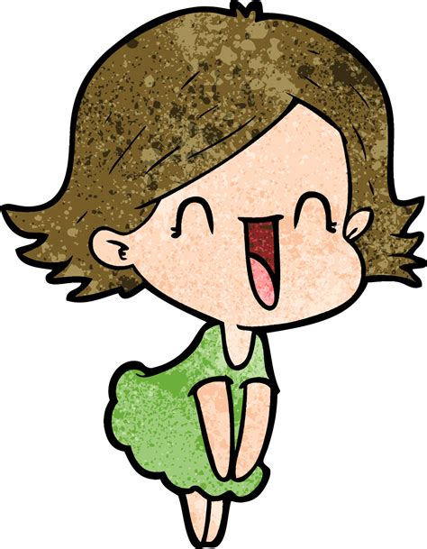 cartoon happy woman 12548037 Vector Art at Vecteezy