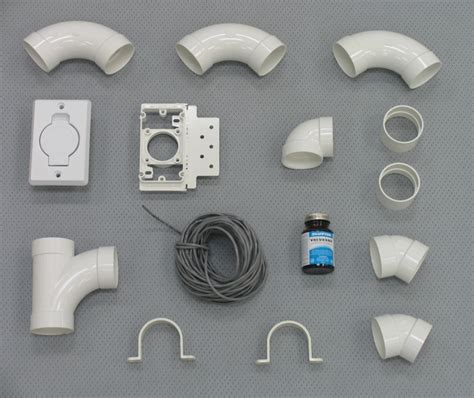 Central Vacuum Standard White One Inlet Installation Kit