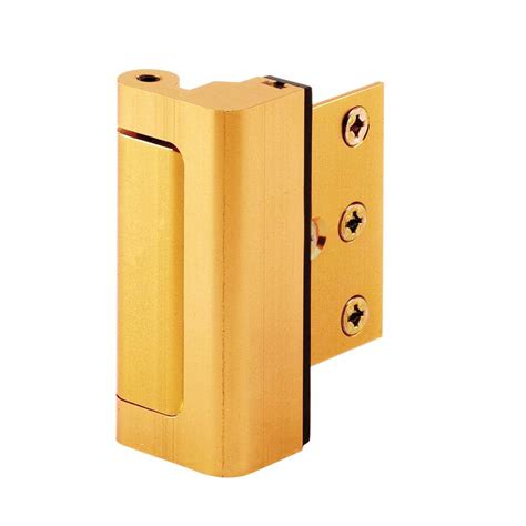 Reviews for Prime-Line Door Reinforcement Lock, 3 in. Stop, Aluminum Construction, Gold Anodized ...