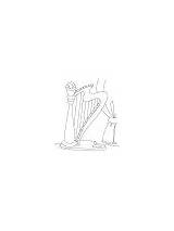 Harp coloring pages sketch template