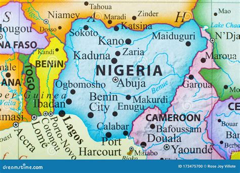 Map of Nigeria stock photo. Image of african, abuja - 173475700