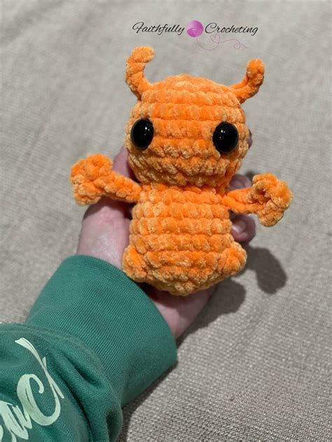 Baby Alien, Plush Alien, Orange Plush Alien, Ready to Ship - Etsy