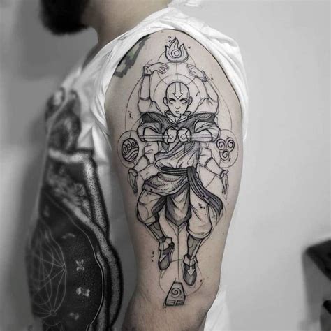 Aang elements | Avatar tattoo, Cartoon tattoos, Tattoos